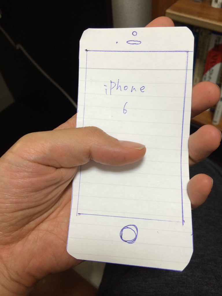 iPhone6を手に持った感じ